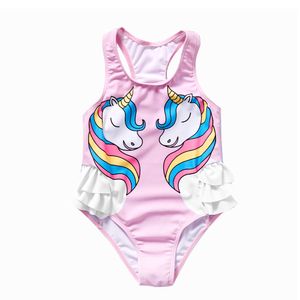 Badeanzüge für Kinder Mädchen Badebekleidung Einteiler Kostüm EIN Stück  Schwimmen Schwimmbad Strand Meer Urlaub Strandkleidung (3-4 Jahre, rosa)