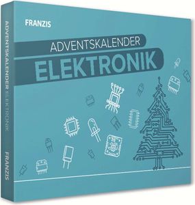 FRANZIS 67400 - Elektronik Adventskalender, 24 spannende Experimente rund um Elektronik, Komplettset mit Platine und Bauteilen, inkl. 31-seitigem Begleitbuch, Mehrfarbig