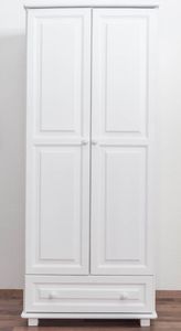 Garderobenschrank Landhaus, Farbe: Weiß 190x80x60 cm