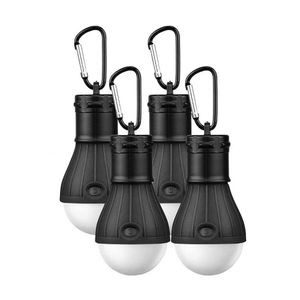 FNCF Camping Lampen LED, 4 Stück LED Camping Lampe Camping Licht mit Karabinerhaken, tragbare Laterne Zelt Glühbirne Set