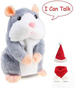 18cm Spielzeug für Kinder Stoffpuppe Plüschtier Aufnahme-Maus Sprechender Grau Hamster