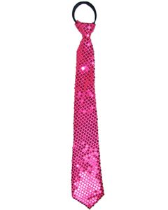 Glitzer Pailletten Krawatte zum Show Kostüm | Pink