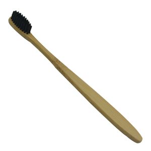 Oral Care Bambus Zahnbürste glatte Kante leicht zu halten weiche Borstenzahn -Zahnfleisch -Pflegewerkzeug-Schwarz