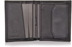 DONBOLSO Slim Wallet Rom, Echtleder mit RFID Schutz, schwarz - B-Ware neuwertig