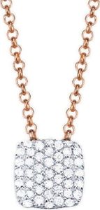 Esprit Damen Kette Collier Silber Rosé Zirkonia Glam Square ESNL93126C420