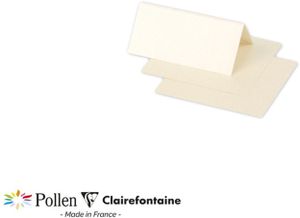 Pollen by Clairefontaine Tischkarte 85 x 80 mm 210 g/qm perlmuttelfenbein 25 Karten