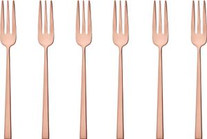 Sambonet Vidličky na pečivo Rock Copper 6 kusov