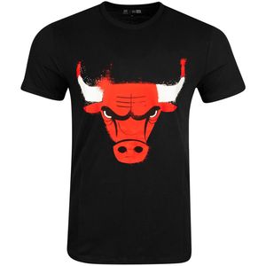 New Era NBA Shirt - SPRAY Chicago Bulls schwarz - XXL