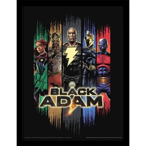 Black Adam - Gerahmtes Poster "Justice Society" PM5273 (40 cm x 30 cm) (Schwarz)