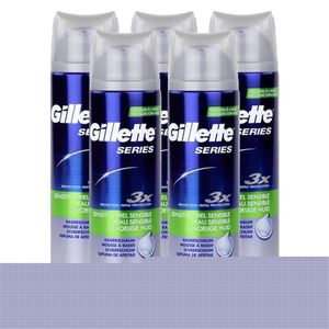 Gillette Series Sensitiv Rasierschaum 250ml (5er Pack)