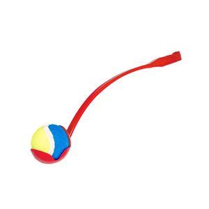 Intirilife Ballschleuder Ballwurfstab zum Aufheben und Werfen für Hunde in Rot mit 64 x 10 x 6.5 cm Größe - Spielzeug für Hunde Wurfarm zum Spielen mit Ihrem Haustier an der frischen Luft