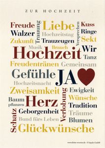 Postkarte Deine Wörter "Hochzeit-Wörter"