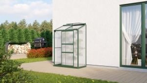 Vitavia Anlehn-Gewächshaus "Styx 900" smaragd 0,9 m² 4 mm HKP