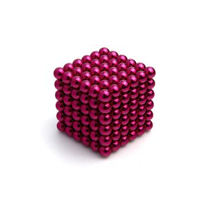 216 Stück Neodym Kugeln-Magnet 6 mm Ø Rosa - Puzzle