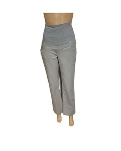 Těhotenské kalhoty 22210-I christoff šedá výška pasu rovný tvar kalhot - velikost 38