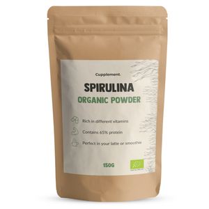 Cupplement - Spirulina Pulver 150 Gramm - Bio - Freie Schaufeln - Keine Tabletten, Kapseln oder Flocken - Supplement - Superfood - Chlorella