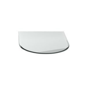 Glasbodenplatte für Ofen Form G25 Rundbogen Esg T: 1100mm x B: 850mm x H: 8mm mit 18mm Facette Glasplatte | Bodenplatte