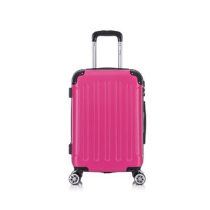 Flexot® F-2045 Handgepäck Bordcase Trolley Koffer Reisekoffer Hartschale Doppeltragegriff mit Zahlenschloss Gr. M Farbe Rose