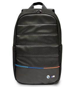 BMW Rucksack schwarz für Tablet Laptop universal bis 16" Carbon Tricolor Collection Stripe