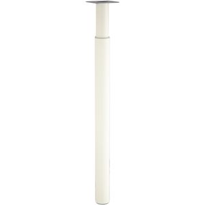 GENERIQUE - Höhenverstellbar Tischfuß - Zylindrisch - Epoxy-Metall - Weiß -71/110 cm - Tischbein - Möbelfuß