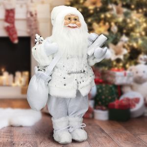 ECD Německo Otec Vánoc z polyresinu, 24x14x47 cm, bílá, zimní, stolní dekorace, zimní dekorace, Vánoce, figurka, dekorace, Otec Vánoc, Otec Vánoc, dekorace figurka, vánoční dekorace