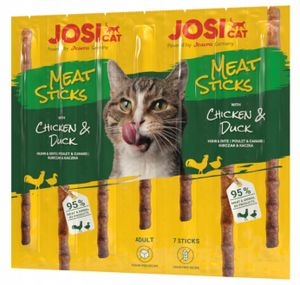 Josera JosiCat Meat Sticks Chicken & Duck - weicher Snack für Katzen mit Huhn und Ente 35g (7x5g) - 10er pack