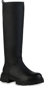 VAN HILL Damen Plateaustiefel Stiefel Blockabsatz Profil-Sohle Schuhe 838113, Farbe: Schwarz, Größe: 40 VAN HILL Damen Plateaustiefel Stiefel Blockabsatz Profil-Sohle Schuhe 838113, Farbe: Schwarz, Größe: 40