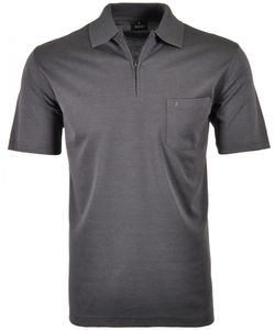 Größe XXL Ragman Herren Poloshirt Softknit mit Reißverschluss kurzarm anthrazit 540392