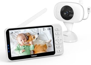 Yoton Babyphone mit Kamera, 4,3-Zoll Baby Monitor, Nachtsicht, Schlaflieder, Zwei-Wege-Audio, Temperaturüberwachung - YB06