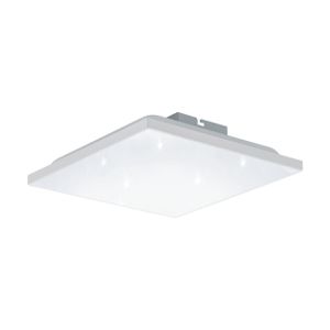 EGLO LED Panel Calemar-S, Deckenlampe mit Kristall-Effekt, Deckenleuchte aus Kunststoff und Metall in Weiß, für Büro und Küche, neutralweiß, 29x29 cm