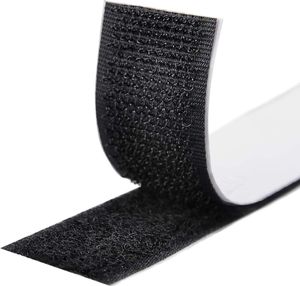 Klettband Selbstklebend 5M Extra Stark,Doppelseitig Klebende mit Klettverschluss 20mm Breit Selbstklebendes Klebepad mit Flauschband und Hakenband (Schwarz)