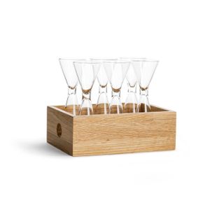 Schnapsglas Set mit Holzbox 7tlg.