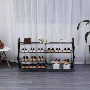 Herzberg Home & Living Herzberg 7 Layer Opbergschoenrek - 112X70Cm Zwart