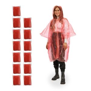 relaxdays Einweg Regenponcho 13er Set