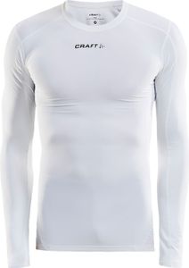Craft pánské dámské kompresní tričko LS funkční tričko Pro Control Compression , Barva:bílá, Položka:-900000 white, Velikost:S