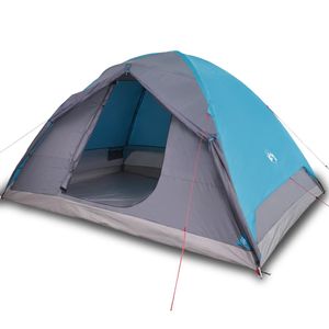 vidaXL Kuppel-Campingzelt 6 Personen Blau Wasserdicht