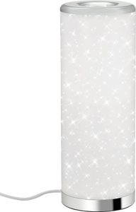 LED Tischleuchte Starlight-Effekt 1xGU10 5W IP20 Ø13cm weiß-chrom Briloner