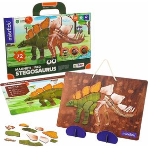 mierEdu Magnet Pad - Stegosaurus I Großartiges Puzzleset I Fördert Fantasie + Kreativität I Spielzeug für Kinder I Magnetspiele für Kinder ab 3 Jahre