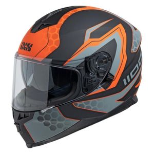 IXS 1100 2.2 Helm Farbe: Schwarz Matt/Orange, Grösse: XXL (63/64)