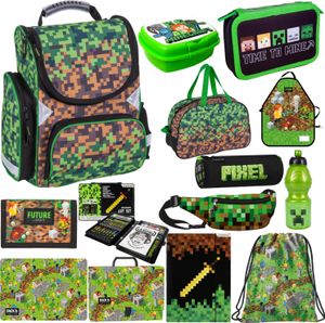14-dielna sada Minecraft Školská taška Brašňa Peračník Športová taška Fanny Pack Kabelka Taška do posilňovne Box na obed Fľaša na vodu Zástera Brašňa Stolová podložka Puzdro na maľovanie Slacker Roll Boy 14-dielna sada Minecraft Školská taška Brašňa Peračník Športová taška Fanny Pack Kabelka Taška do posilňovne Box na obed Fľaša na vodu Zástera Brašňa Stolová podložka Puzdro na maľovanie Slacker Roll Boy