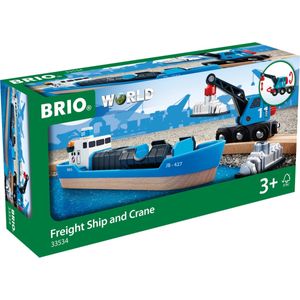 BRIO Containerschiff mit Kranwagen  33534