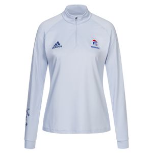 2XL|Frankreich FFHB adidas 1/4-Zip  Damen Handball Sweatshirt GK9735
