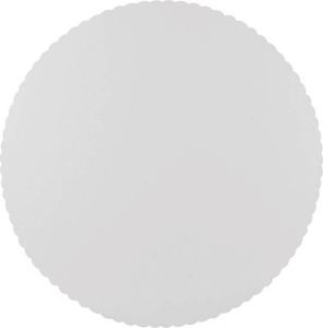100 Tortenunterlagen, Pappe "pure" rund Ø 28 cm weiss mit gezacktem Rand