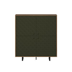 Sentra WO:Ko.Artisan Eiche Melamin,Highboard mit Fronten in Dark Green