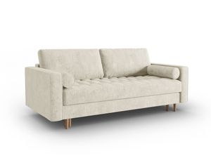 Sofa mit Bettfunktion und Stauraum, "Gobi", 3 Sitze, Beige, 225x100x96