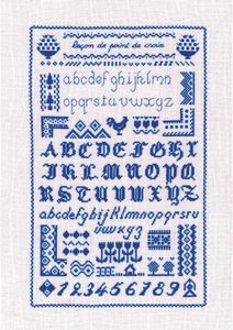 Le Bonheur des Dames Kreuzstich Set "Kreuzstich-Stunde Blau", Zählmuster, 18x29cm
