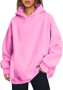 Damen Oversize Sweatshirt Pullover mit Langen Ärmeln und Kapuze, Lässige Herbst-Winter Outfits 2023 Herbstkollektion, Rosa, XXL
