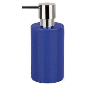 Spirella Seifenspender "Tube" | mit Pumpe | Flüssigseifen-Spender | Porzellan | 300ml | Langliebig und Robust | Blau