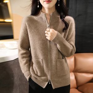 Weicher und warmer Damen-Cardigan, L, braun