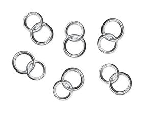 Tischdeko Hochzeit / Ringe 15x25mm silber 25 Stück